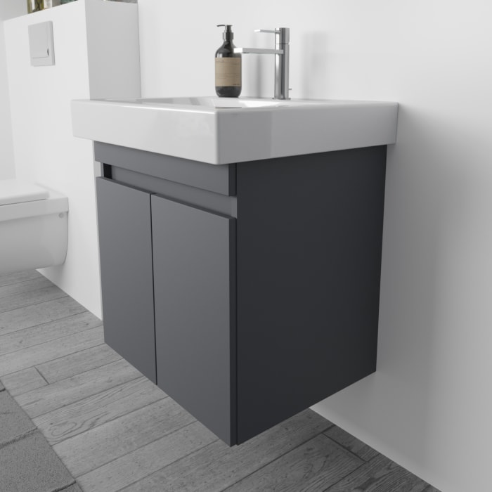 Lodge Waschtischunterschrank 70 cm mit 2 Türen für Waschtisch Geberit iCon