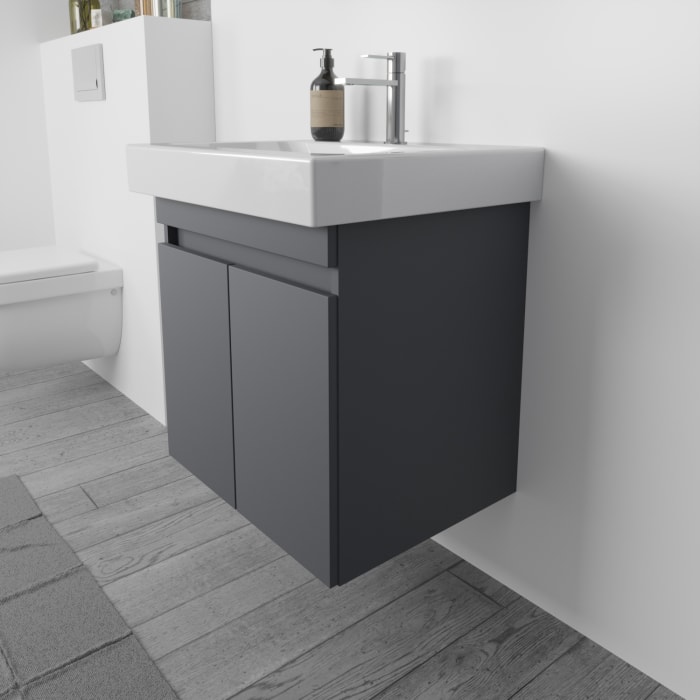 Lodge Waschtischunterschrank 70 cm mit 2 Türen für Waschtisch Geberit iCon