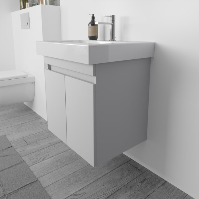 Lodge Waschtischunterschrank 70 cm mit 2 Türen für Waschtisch Geberit iCon