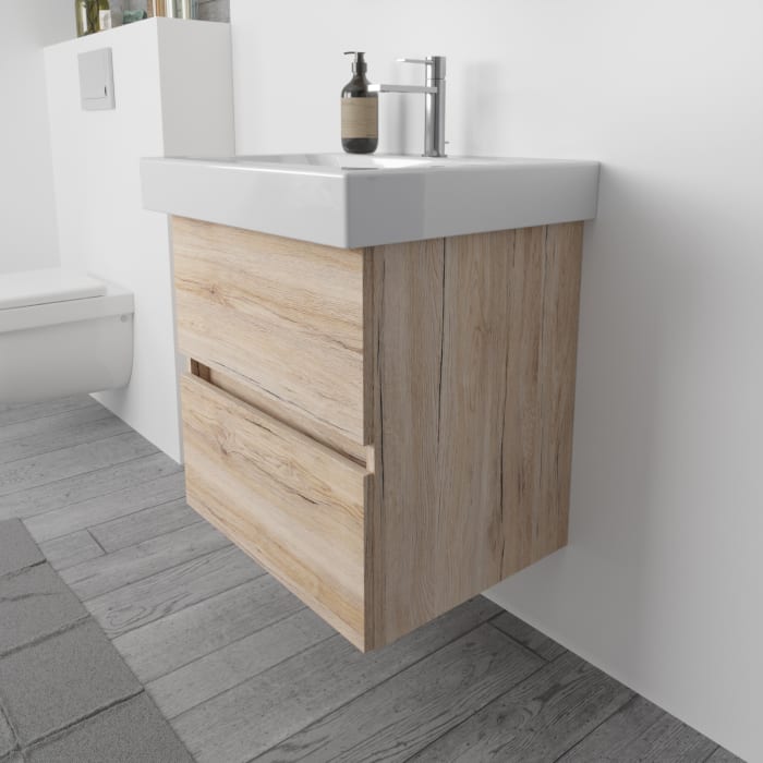 Lodge Waschtischunterschrank 70 cm mit 2 Auszügen für Waschtisch Geberit iCon