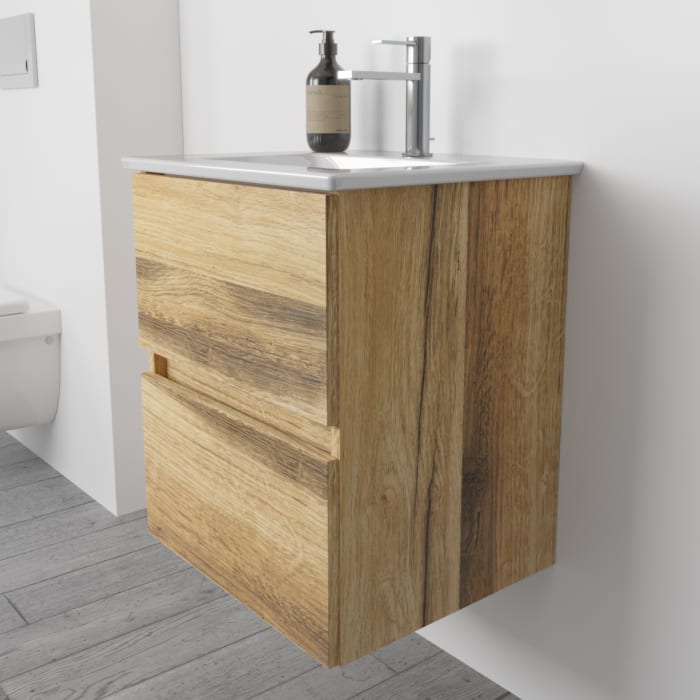 Lodge Waschtischunterschrank 46,5 cm mit 2 Auszügen für Waschtisch Villeroy & Boch Venticello