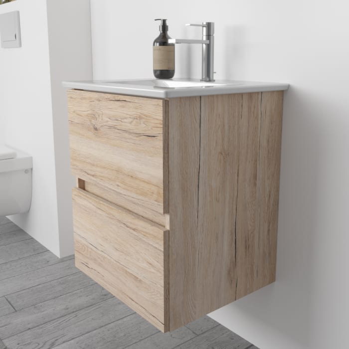 Lodge Waschtischunterschrank 56 cm mit 2 Auszügen für Waschtisch Villeroy & Boch Venticello