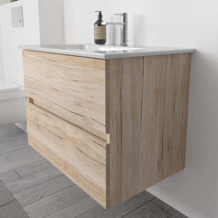 Lodge Waschtischunterschrank 76 cm mit 2 Auszügen für Waschtisch Villeroy & Boch Venticello