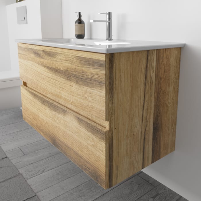 Lodge Waschtischunterschrank 96 cm mit 2 Auszügen für Waschtisch Villeroy & Boch Venticello