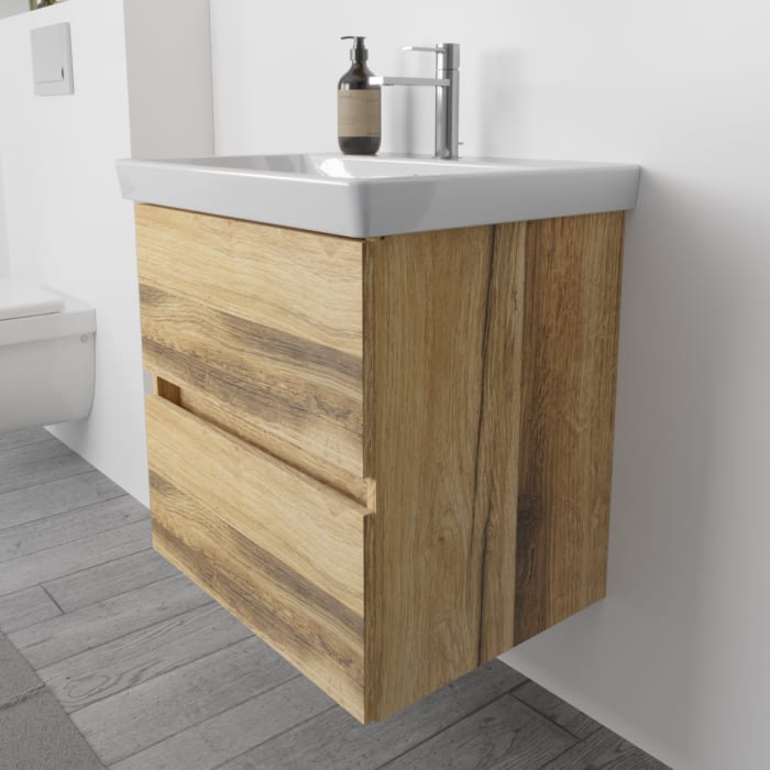 Lodge Waschtischunterschrank 56 cm mit 2 Auszügen für Waschtisch Villeroy & Boch Avento