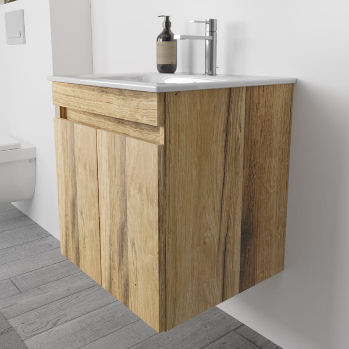 Lodge Waschtischunterschrank 53 cm mit 2 Türen für Waschtisch Geberit Renova