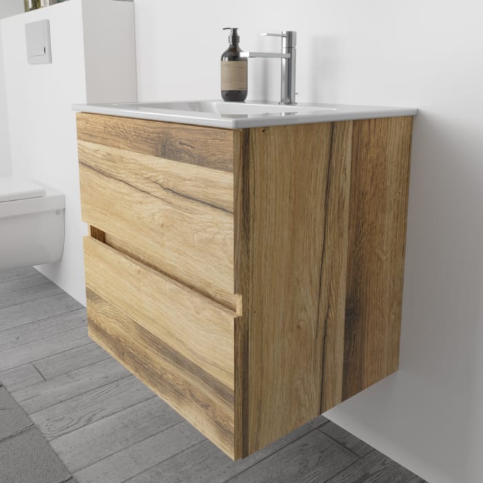 Lodge Waschtischunterschrank 61 cm mit 2 Auszügen für Waschtisch Duravit ME by Stark