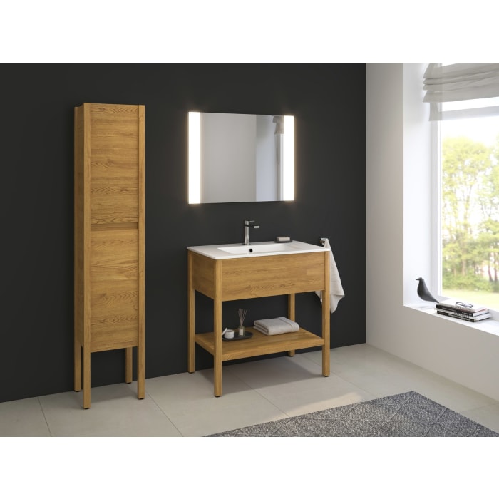 Loft 2.0 Waschtisch mit Unterschrank 60 cm, mit Holzgestell