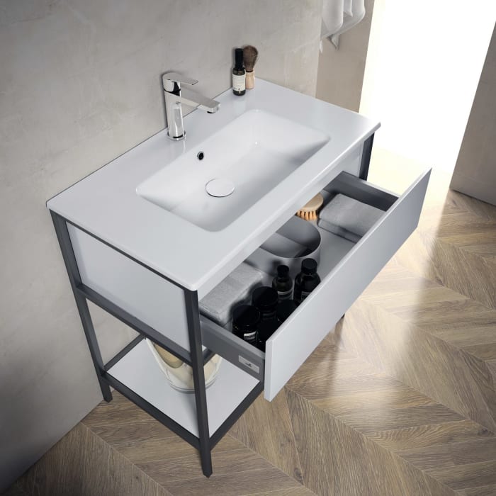 Loft 2.0 Waschtischunterschrank 80 cm, mit Metallgestell