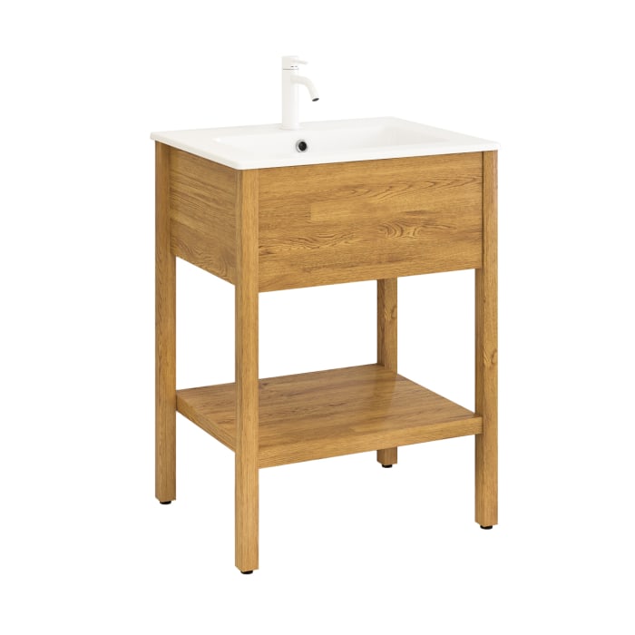 Loft 2.0 Waschtischunterschrank 60 cm, mit Holzgestell