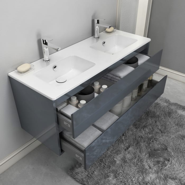 Loft Waschtisch mit Unterschrank 120 cm, 2 Auszüge