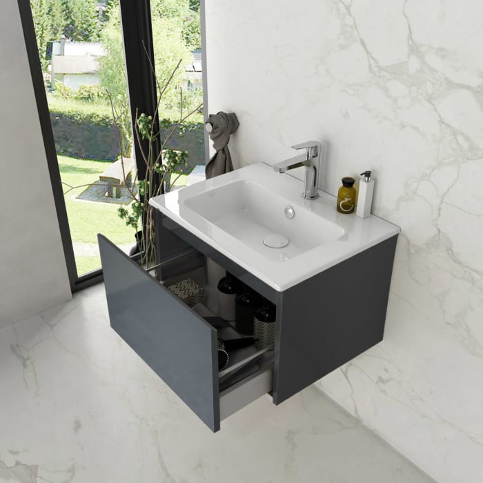 Loft Waschtisch mit Unterschrank 60 cm, 1 Auszug