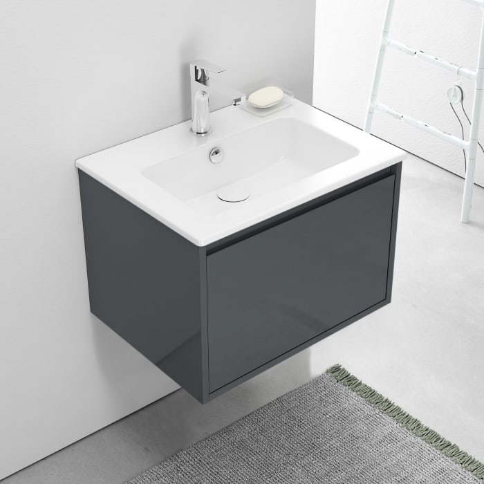 Loft Waschtisch mit Unterschrank 60 cm, 1 Auszug