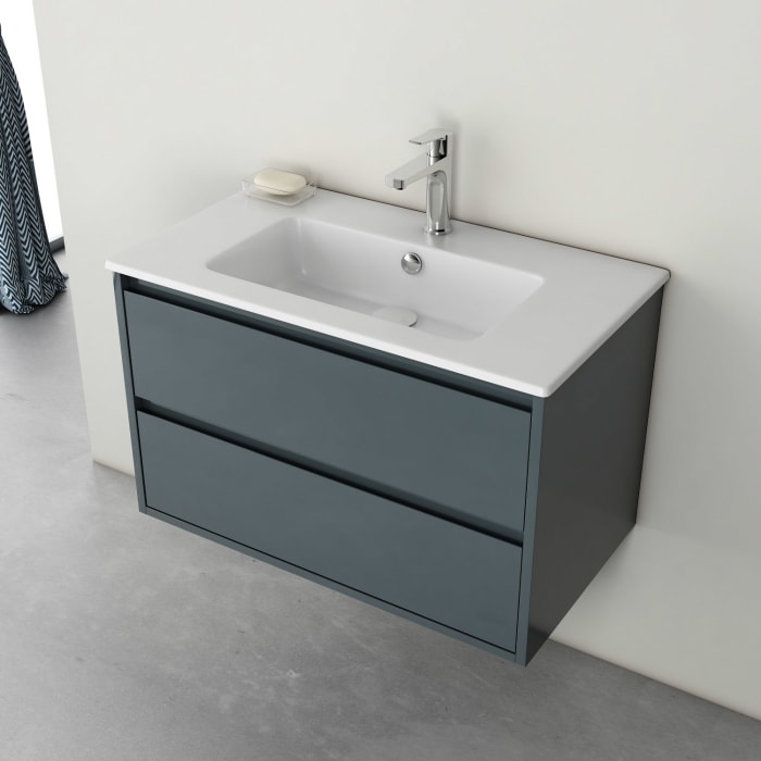 Loft Waschtisch mit Unterschrank 80 cm, 2 Auszüge