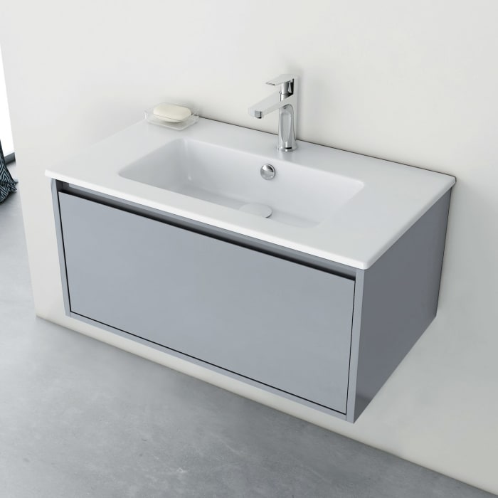 Loft Waschtisch mit Unterschrank 80 cm, 1 Auszug