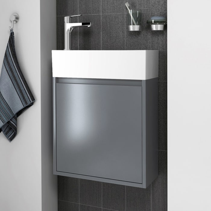 Pure 2.0 Unterschrank für Gäste-WC Kombination Hahnloch links