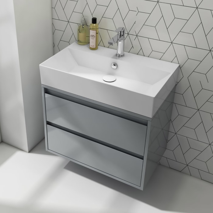 Pure 2.0 Waschtisch mit Unterschrank 70 cm mit 2 Auszügen