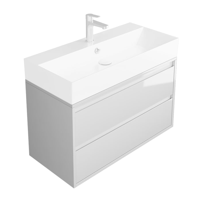 Pure 2.0 Waschtischunterschrank 90 cm mit 2 Auszügen