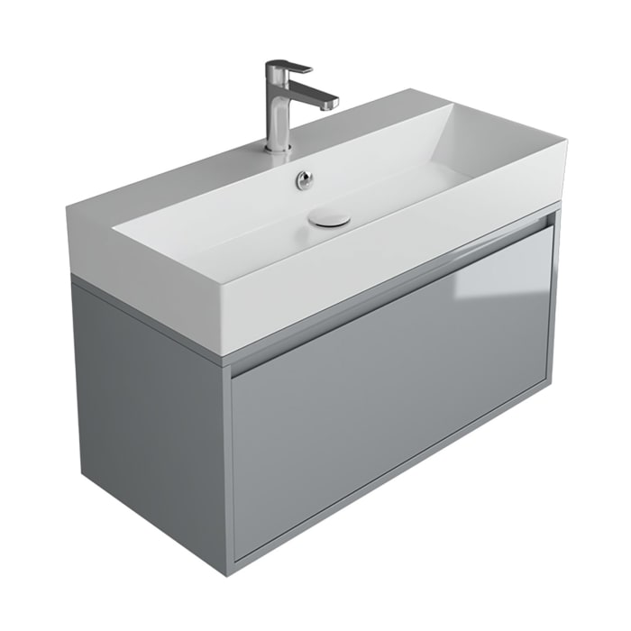 Pure 2.0 Waschtisch mit Unterschrank 90 cm mit 1 Auszug