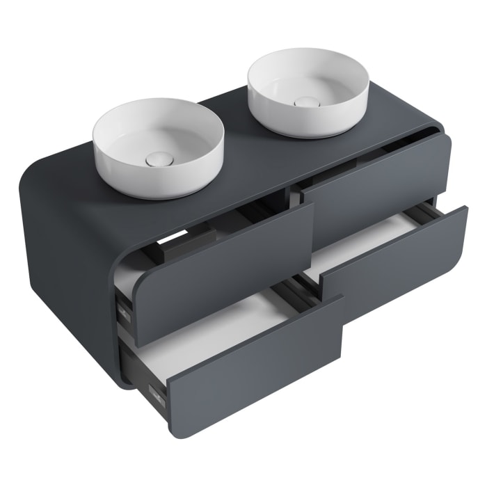 Pure Arc Waschtischunterschrank 120 cm, Waschtisch links und rechts