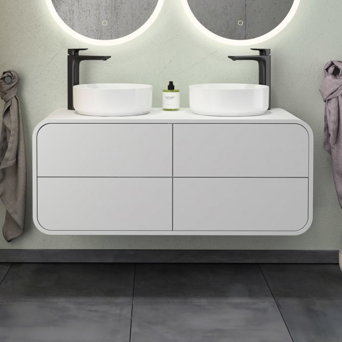 Pure Arc Waschtischunterschrank 120 cm, Waschtisch links und rechts