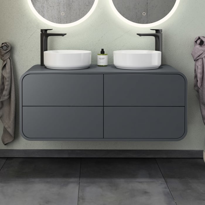 Pure Arc Waschtischunterschrank 120 cm, Waschtisch links und rechts