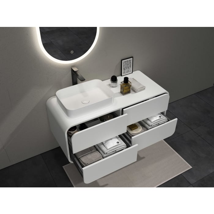 Pure Arc Waschtischunterschrank 120 cm, Waschtisch links