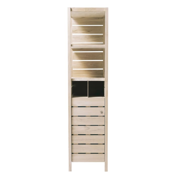 Wood Hochschrank 42,4 cm mit 1 Tür, Anschlag links, Standmodell