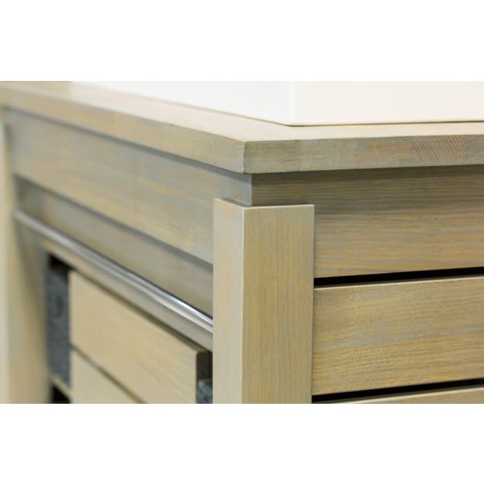 Wood Waschtischplatte 133 cm, Eiche massiv