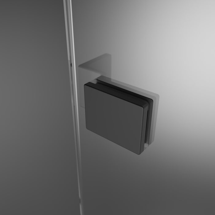 Planplus Pure Drehtür an Festteil mit Seitenwand 100 x 100 cm, Anschlag links