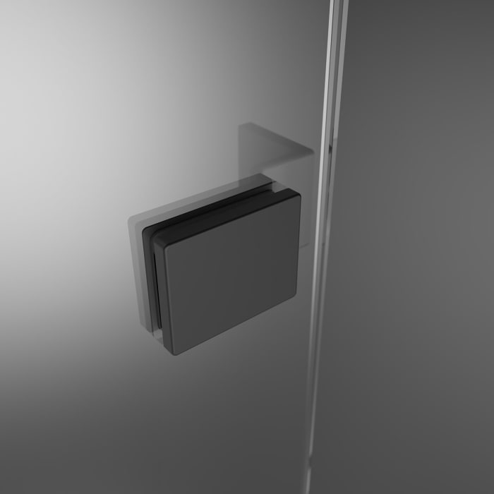 Planplus Pure Drehtür an Festteil mit Seitenwand 90 x 90 cm, Anschlag rechts