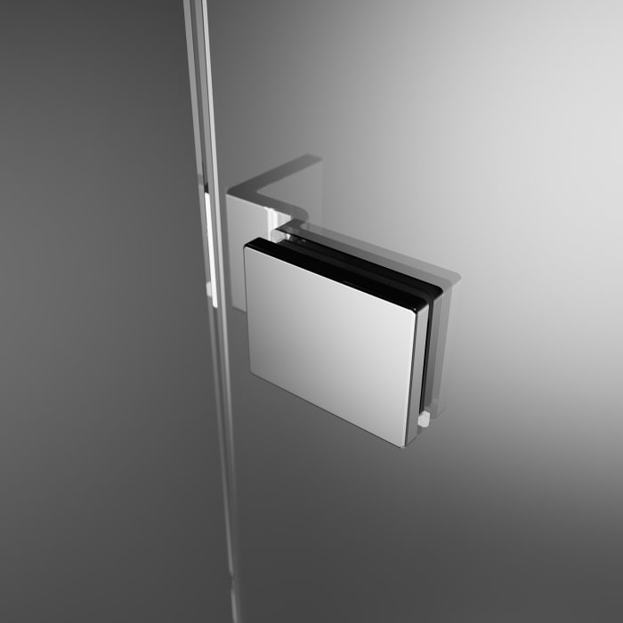 Planplus Pure Drehtür an Festteil mit Seitenwand 100 x 100 cm, Anschlag links