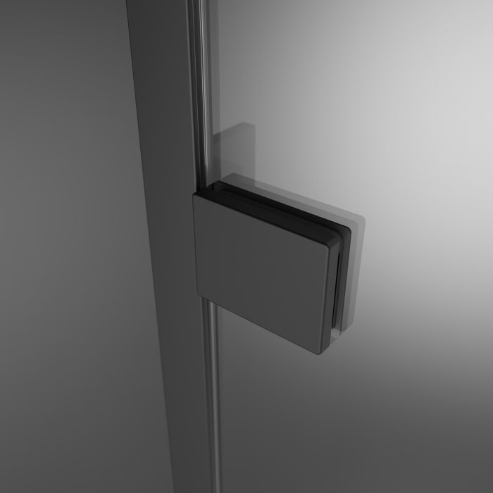 Planplus Pure Drehtür an Festteil für Nische 90 x 200 cm, Anschlag links