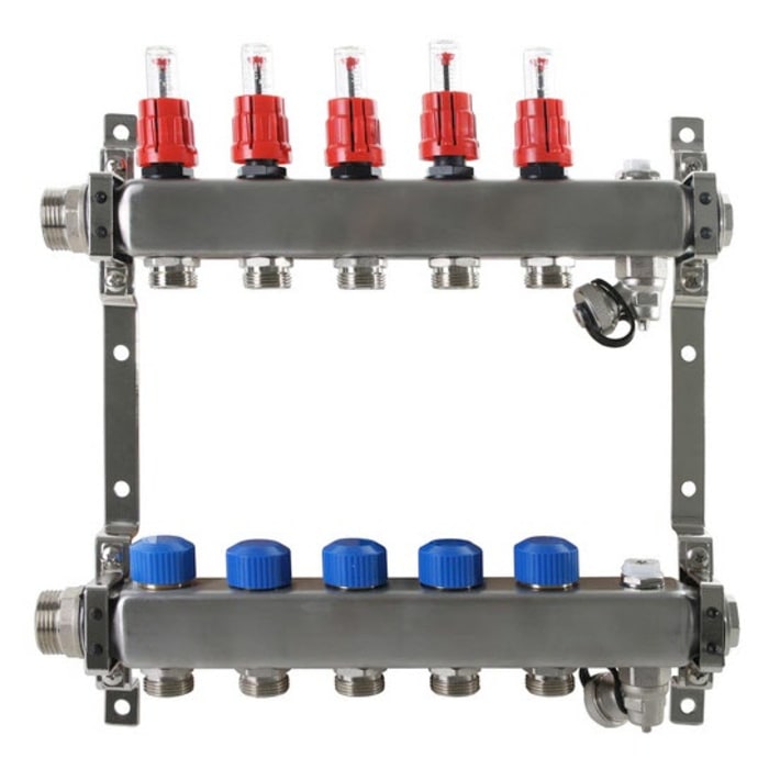 Fußbodenheizung-Heizkreisverteiler für 11 Heizkreise