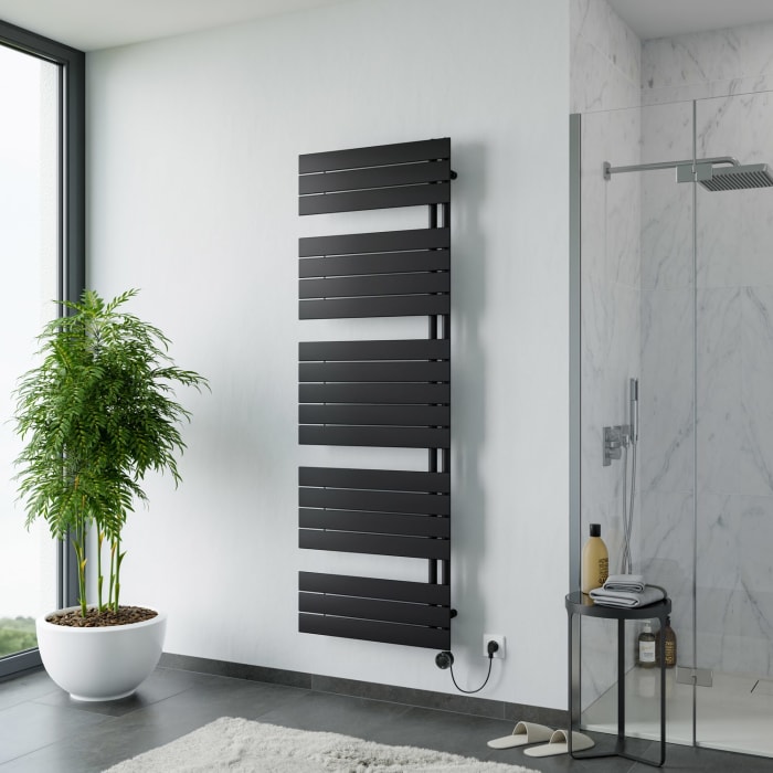 Plan Open E Badheizkörper 50 x 172 cm, rein elektrisch, Heizstab Typ 3, Öffnung links