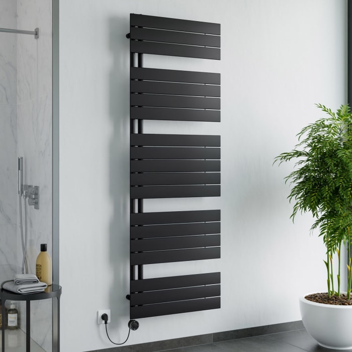 Plan Open E Badheizkörper 50 x 119,5 cm, rein elektrisch, Heizstab Typ 3, Öffnung rechts