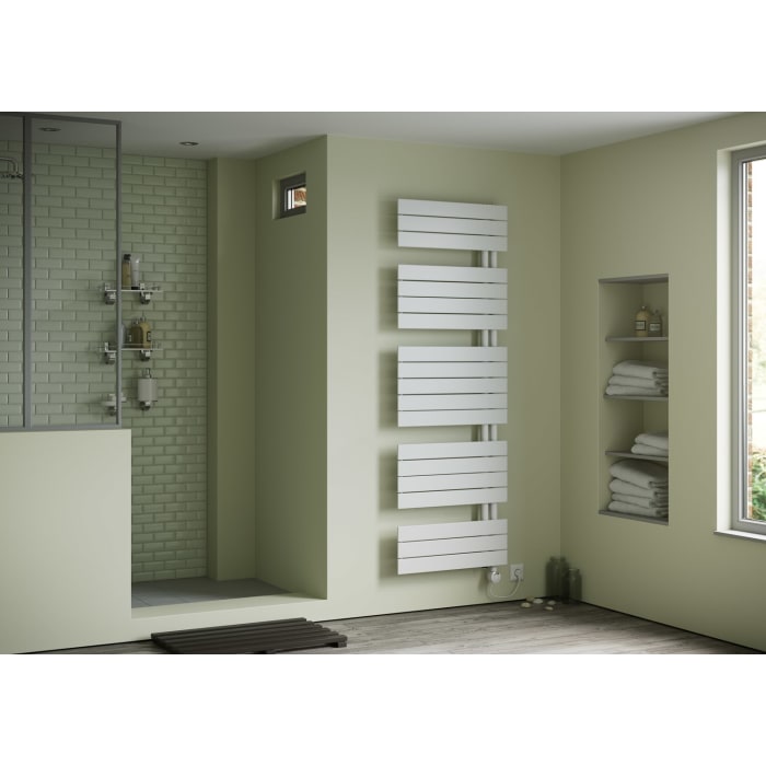 Plan Open E Badheizkörper 60 x 172 cm, rein elektrisch, Heizstab Typ 3, Öffnung links