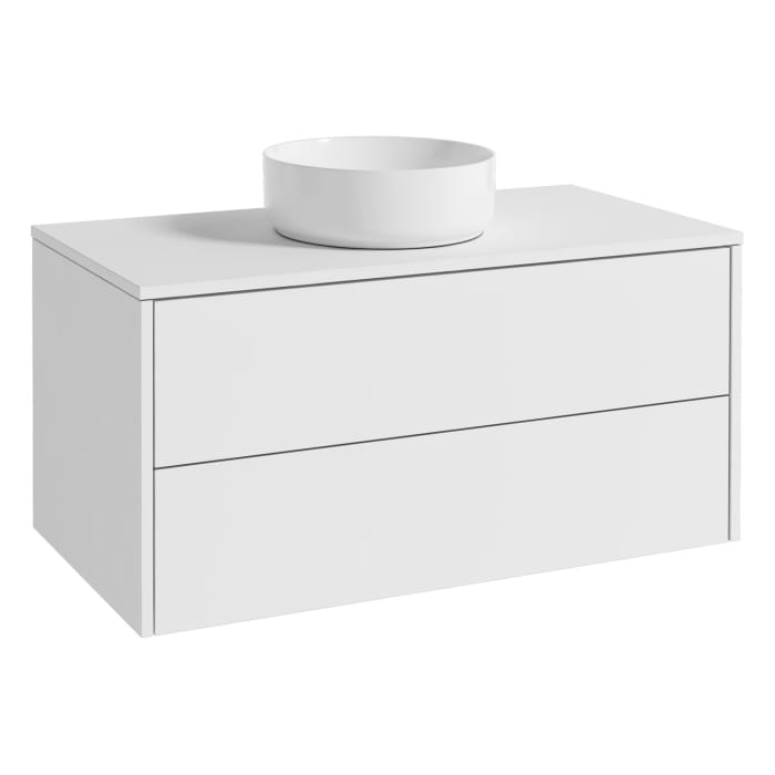 Art Waschtischkonsole 100 cm mit 2 Auszügen