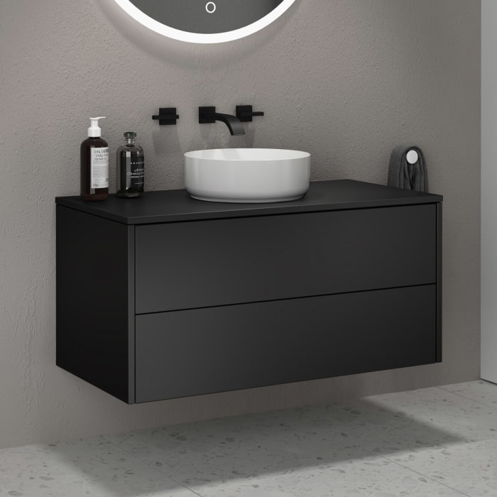 Art Waschtischkonsole 100 cm mit 2 Auszügen