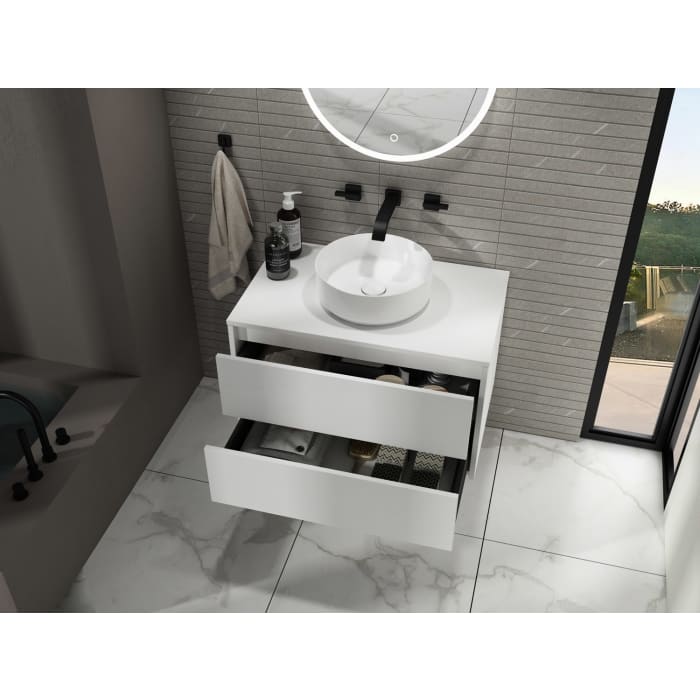 Art Waschtischkonsole 80 cm mit 2 Auszügen