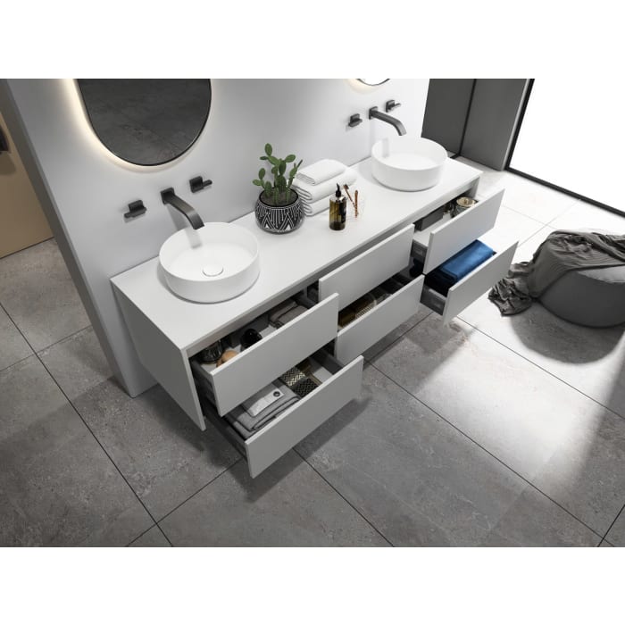 Art Waschtischkonsole 180 cm mit 6 Auszügen