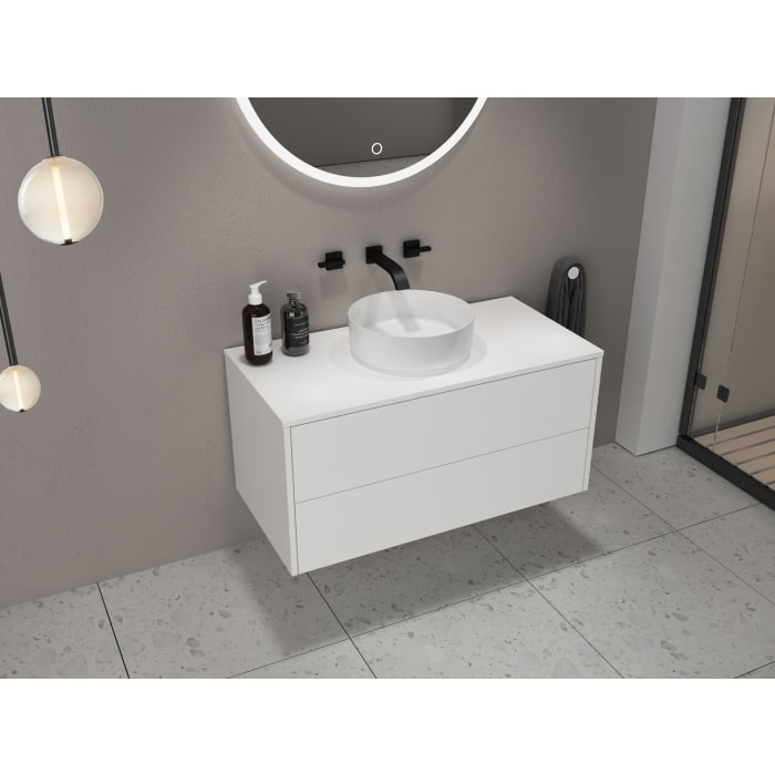 Art Waschtischkonsole 100 cm mit 2 Auszügen