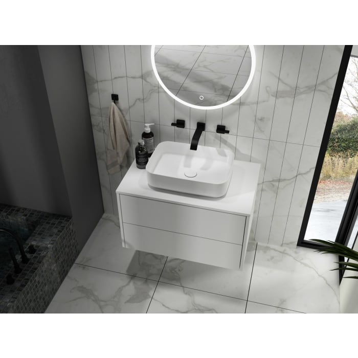 Art Waschtischkonsole 80 cm mit 2 Auszügen