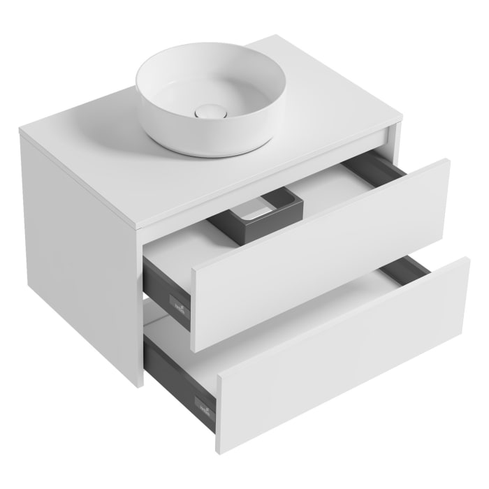 Art Waschtischkonsole 80 cm mit 2 Auszügen