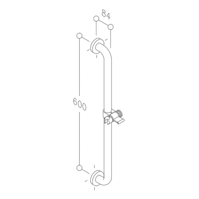 Silver Age System Brausestange 60 cm