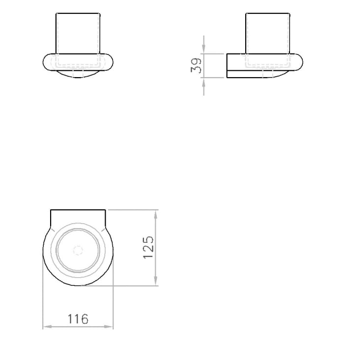 Silver Age System Zahnputzbecherhalter, inkl. Becher, mit Diebstahlschutz
