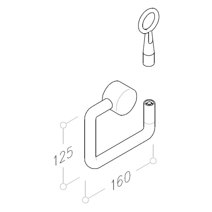 Silver Age System Papierhalter ohne Deckel  mit Diebstahlschutz