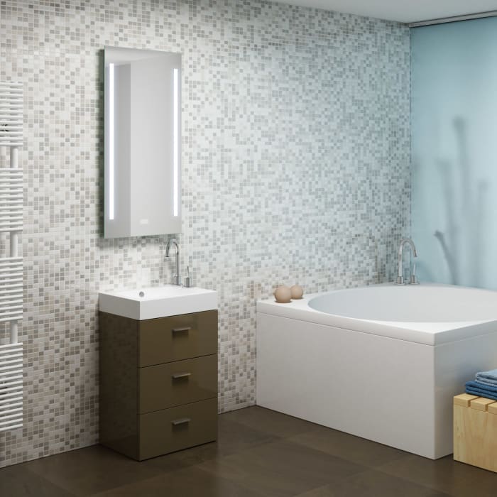 Megabad Profi Collection Home LED Spiegel 60 x 60 cm mit Dimmer und Spiegelheizung