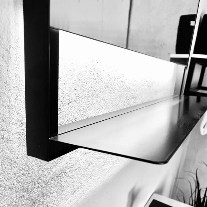 Megabad Profi Collection L3S1 Badspiegel 60 x 80 cm mit beleuchteter Ablage und LED-Beleuchtung