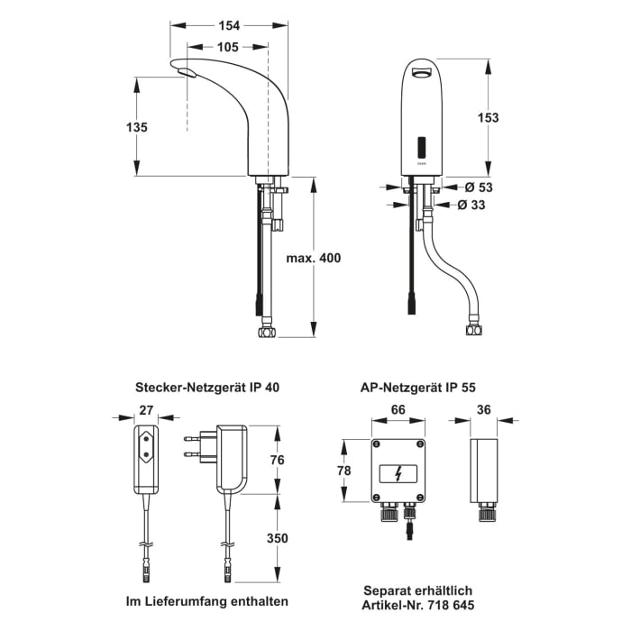 MEPA Sanicontrol WT-Armatur Saniline Dolphin2 VG Netz